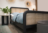 7. "Image of Cane Oval Queen Bed featuring its elegant oval shape and high-quality craftsmanship"