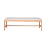 3. "Medium-sized Oatmeal Dining Bench: Perfect for adding a touch of elegance to your dining room"