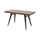 1. "Bohemian Desk with Vintage Design and Natural Wood Finish - Perfect for Home Office or Study Space"