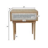 3. "Versatile natural cane side table"