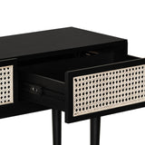 5. "Modern Cane Console Table - Sleek and Contemporary Look"