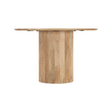 4. "Contemporary Cylinder Round Dining Table with ample seating"