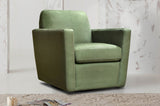 11. "Cooper Swivel Club Chair - Forrest Green for a cozy reading nook"