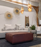 11. Tobacco brown Sullivan Ottoman - designed to complement any existing furniture