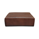 2. Medium-sized Sullivan Ottoman - Tobacco in rich tobacco brown color
