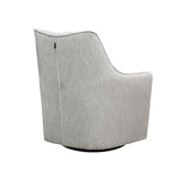 4. "Versatile Kenneth Swivel Chair - Woven Linen for home office or lounge"