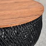 7. "Sleek and minimalist black side table for any room"