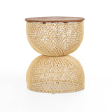 1. "D-Bodhi Wave Side Table - Natural, showcasing unique wave design"