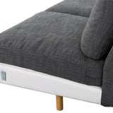 6. Feather Left Sectional - Charcoal Linen with Reversible Chaise