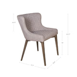 6. "Light Grey Mila Dining Chair perfect for contemporary and minimalist interiors"