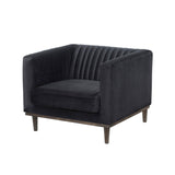 1. "Sage Club Chair - Black Velvet with plush cushioning and elegant design"