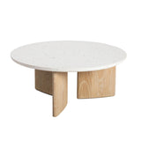 3. "Seashell Finish Infinity Coffee Table with durable construction"