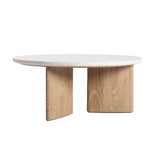 6. "Infinity Coffee Table - Seashell Finish with ample storage space"