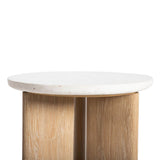 5. "Versatile Infinity Side Table - Seashell Finish for multiple room settings"