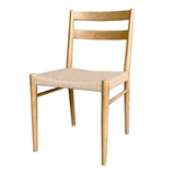 1. "Jakarta Dining Chair - Natural/Natural Woven Seat with sturdy wooden frame"