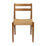 3. "Comfortable Jakarta Dining Chair - Walnut/Natural Woven Seat for long meals"