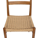 7. "Ergonomic Jakarta Dining Chair - Walnut/Natural Woven Seat for optimal comfort"