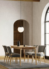 7. Natural wood Kenzo Dining Table – Large 84” for a contemporary dining space