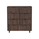 3. "Lineo 7 Drawer Chest - Burnt Oak: Contemporary design with ample storage space"