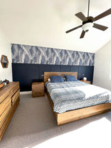 8. "Experience the beauty of the Nevada Queen Bed - Dark Driftwood in your bedroom"