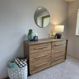 8. "High-quality Nevada 6 Drawer Dresser - Dark Driftwood with a timeless design"