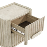 8. "Contemporary Oasis Nightstand with ample storage and a sleek aesthetic"