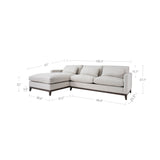 9. Premium quality Oxford Left Sectional Sofa - Travertine Cream