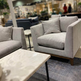 5. "Elegant Harmony Club Chair - Woven Tweed Neutral for stylish interiors"