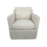 2. "Oyster Linen Heston Club Chair featuring comfortable medium-sized seat"