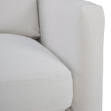 5. "Durable Heston Club Chair - White Linen fabric for long-lasting use"