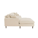 5. Martha Left Sectional Sofa - Beach Alabaster with spacious seating