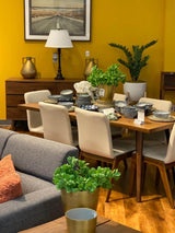 7. "Remix Dining Chair - Cream with easy-to-clean upholstery for hassle-free maintenance"