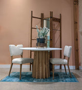 4. "Stylish Sculpture Dining Table with a blend of form and function"