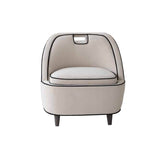 1. "Ebony Club Chair - Ivory in elegant living room setting"