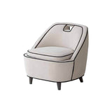 2. "Ivory Ebony Club Chair with plush cushioning"