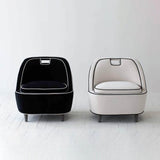 9. "Ebony Club Chair - Ivory with timeless appeal"