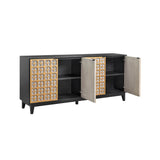 2. "Medium-sized Alessio Sideboard featuring a sleek and modern look"
