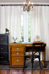 8. Affordable Cross Back Chair with Natural Brown Rattan Seat - Black