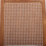 6. Scandi Boucle White/Brown Frame Cane Dining Chair for Modern Interiors