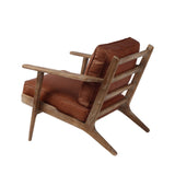 4. "Saddle Brown Junior Arm Chair with ergonomic design for proper posture"