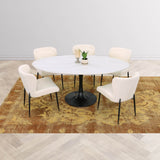 7. "Elegant Trevi Dining Chair in rich burgundy velvet upholstery for a luxurious touch"