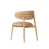 4. "Versatile Milo Dining Chair in Tan Leather for dining rooms and home offices"