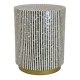 Side Table black and white with gold base