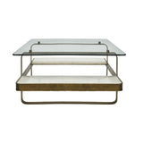 3. "Sleek and stylish translucent coffee table with transparent glass"