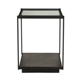 2. "Sleek and stylish cube side table in black finish"