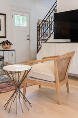 10. "Elegant Astra Side Table with gold accents"