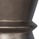 7. "Functional and chic Concrete Hourglass Side Table - Bronze finish enhances any decor"