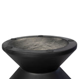 6. "Industrial-inspired Concrete Inverted Side Table - Black for a trendy aesthetic"