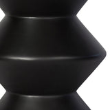 7. "Compact Concrete Inverted Side Table - Black perfect for small spaces"