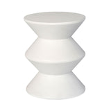 1. "Concrete Inverted Side Table - White with sleek design and sturdy construction"